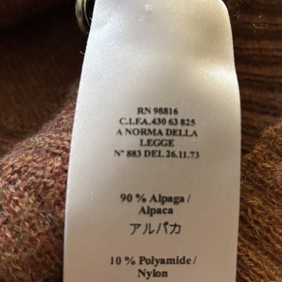 Cotelac, Size 1, 90% Alpaca 10% Polyamide button-front Cardigan - Picture 3 of 3